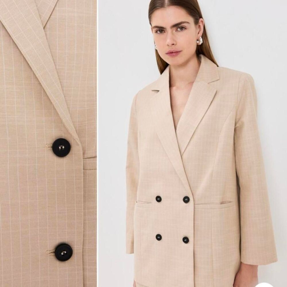 Lioness Women's Cream and Tan Coat - Picture 5 of 5